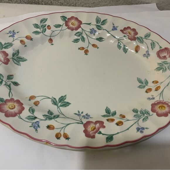 Churchill China "Briar Rose" Oval Platter Staffordshire England Platter 12.25" - Picture 2 of 6